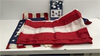(4) Karge US nylon flags