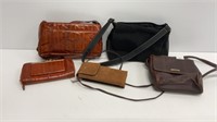 (3) purses and (2) wallets, purse has a matching