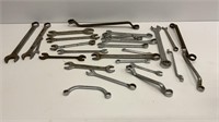 Vintage wrenches, engine blocks wrenches, box