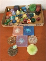 Large Box Of Homemade Resin Items Some Glow