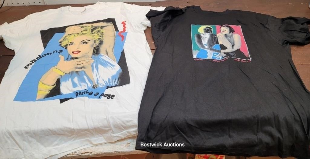 2 vintage 1990 Madonna T-shirts both Large