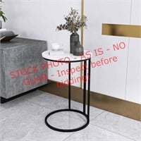 RiteSune 15.75in Marble Top End Table