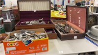 Mixed lot flatware, over 200 pieces, not checked
