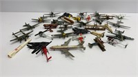 Vintage small model airplanes, fighter jets,
