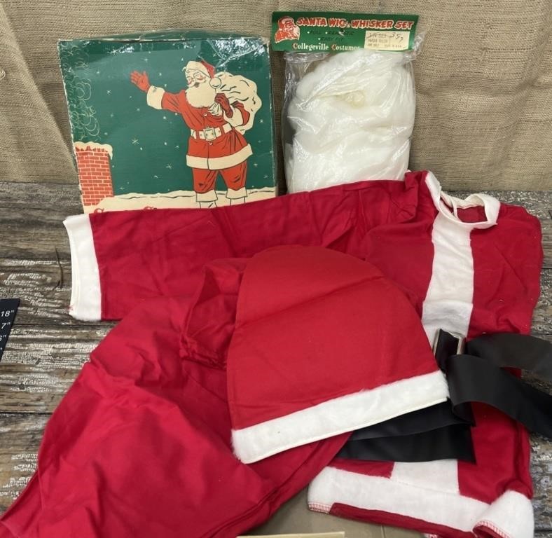 Vintage Santa Claus suit with original box. I