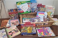 Large basket of crafting books and kits