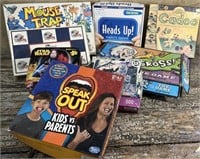 Box of games, puzzles– out of storage. musty