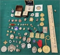 Masonic, pins, tie Tacks, etc some sterling
