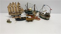 (7) model boats, conditions as shown