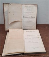 2 books 1862 & 1864 PA common schools books