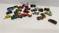(24) matchbox cars some are vintage