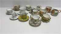 (13) tea cups and saucers with one creamer bowl