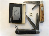 3 Pocket Knives 1 1940s Boker 1-1940s Camillus