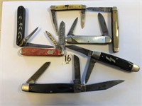 7 Assorted Pocket Knives all carry some damage