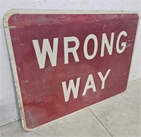 Wrong way sign 48"36"