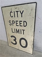 City speed limit 30 sign 36"48"