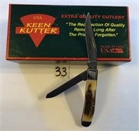 Keen Kutter Stag Handled Trapper new in box