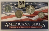 Americana Series Coins Steel Penny, Buffalo Nickel
