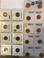 18 Wheat Cents Mixed Dates some UNC