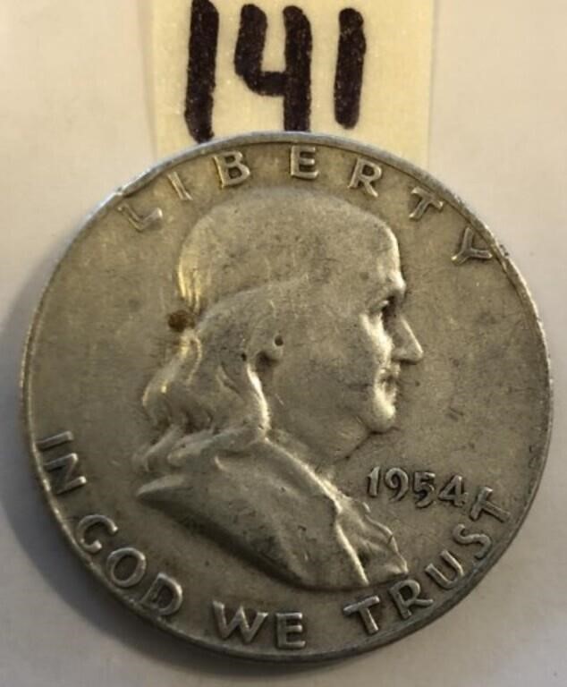 1954D Franklin Silver Half Dollar