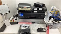 Sanyo VCR, GE VHS player, none tested, VaSat