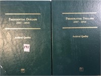 2 Presidential Coin Folders and 5 Coins 2007-2016