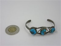 Bracelet en argent 925 et turquoise
