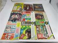 Plusieurs magazines vintages Hit Parader et Rock