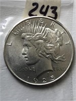 1925 Peace Silver Dollar AU