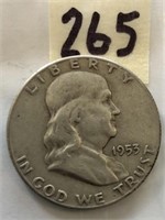 1953S Franklin Silver Half Dollar