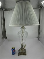 Lampe vintage avec centre en verre transparent