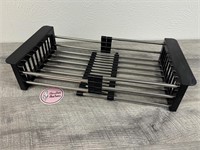 Stainless steel adjustable sink rack
