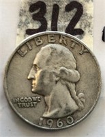 1960D Washington Silver Quarter