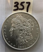 1881O Morgan Silver Dollar UNC