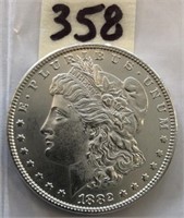 1882 Morgan Silver Dollar UNC
