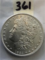 1884 Morgan Silver Dollar UNC