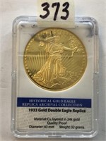Replica 1933 Gold Double Eagle Material c u layerd