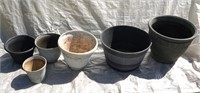lot of planters large & small