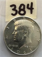 1964 Kennedy Silver Half Dollar UNC