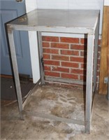 stainless steel work table 33.5"h x 23.5"w x