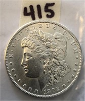1902O Morgan Silver Dollar BU