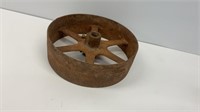 Cast iron wheel 17’’ in diameter 4.5’’ tall