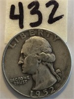 1952D Washington Silver Quarter