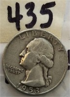 1953D Washington Silver Quarter