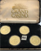 4-1997 Proof Grand Casino Wildlife Coins Gold