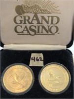 2-1997 Proof Grand Casino Wildlife Coins Gold