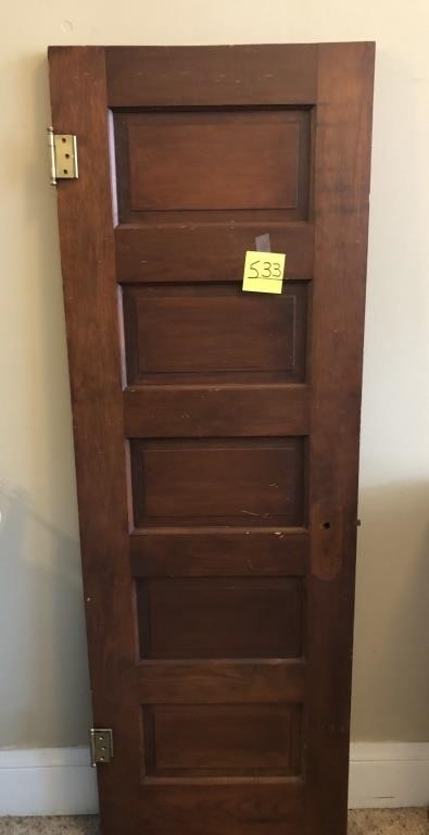 Wood door w/hinges