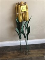 5 metal ears of corn