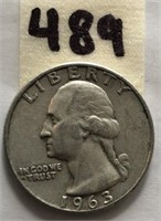 1963D Washington Silver Quarter