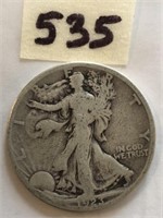 1923S Walking Liberty Silver Half Dollar